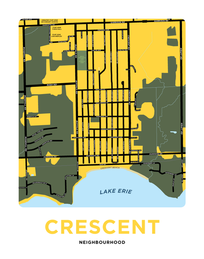 Crescent Neighbourhood Map Print