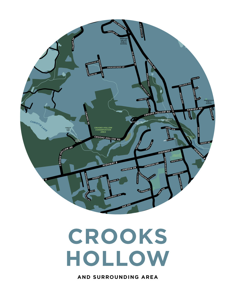 Crooks Hollow Map Print