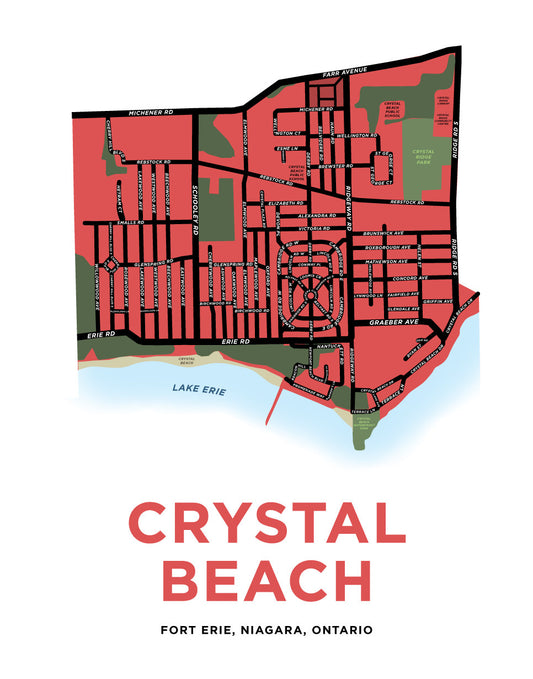 Crystal Beach Map Print