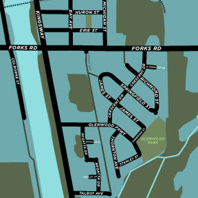 Dain City Map Print