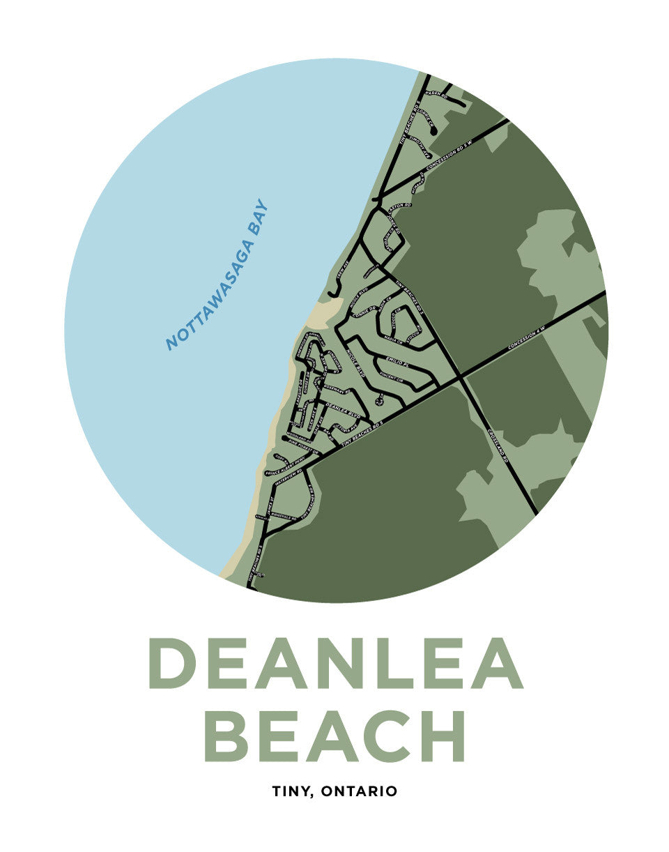 Deanlea Beach Map Print