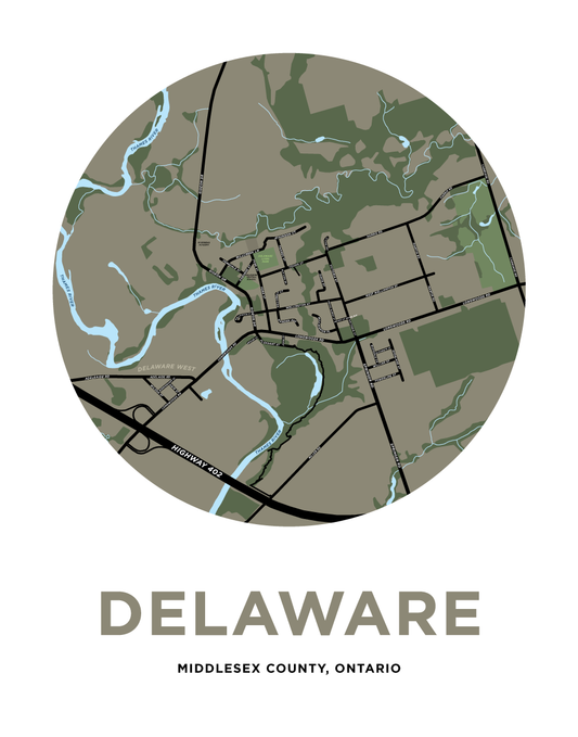 Delaware Map Print