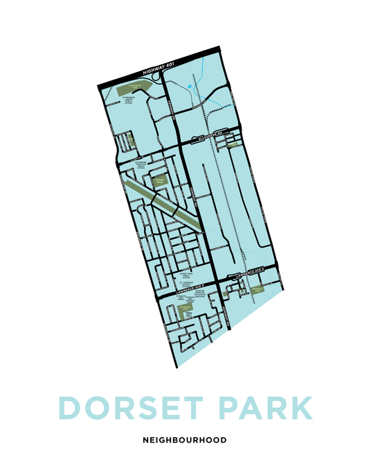 Dorset Park Neighbourhood Map Print