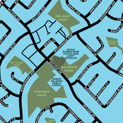 Dorset Park Neighbourhood Map Print
