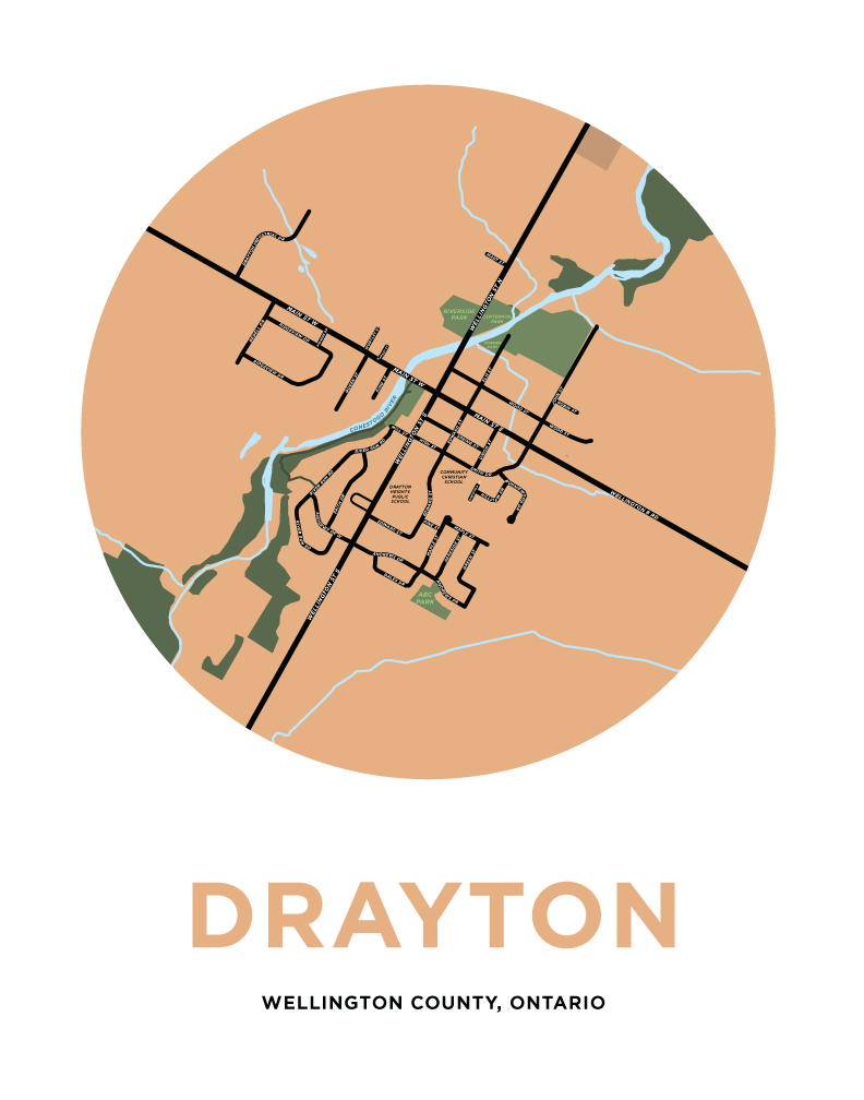 Drayton Map Print