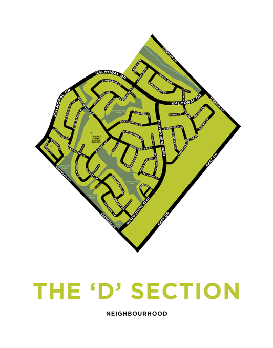 D Section Neighbourhood Map Print