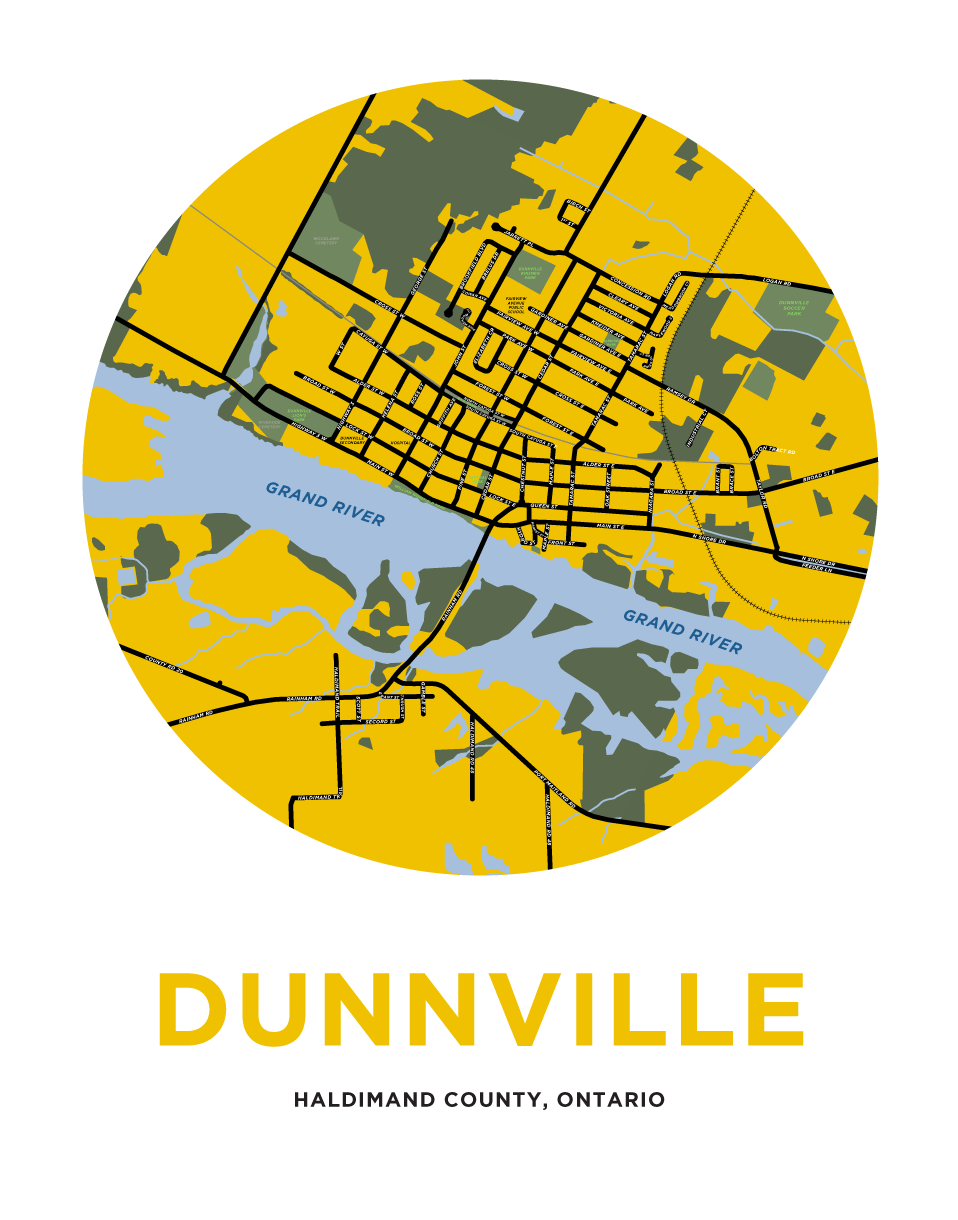 Dunnville Map Print