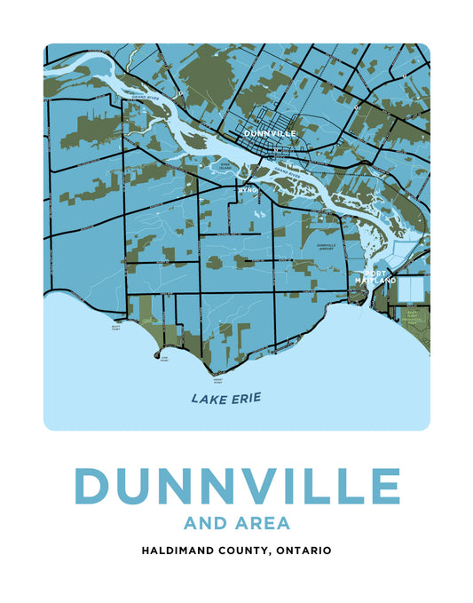 Dunnville Area Map Print