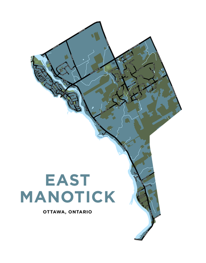 East Manotick Map Print