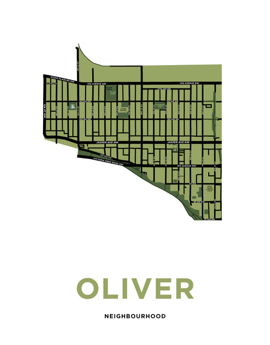 Oliver Neighbourhood Map Print