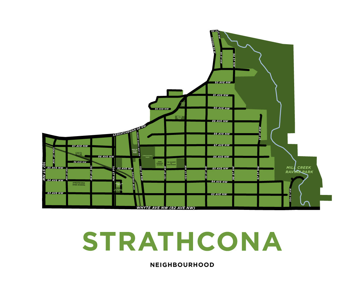 Edmonton - Strathcona Neighbourhood Map