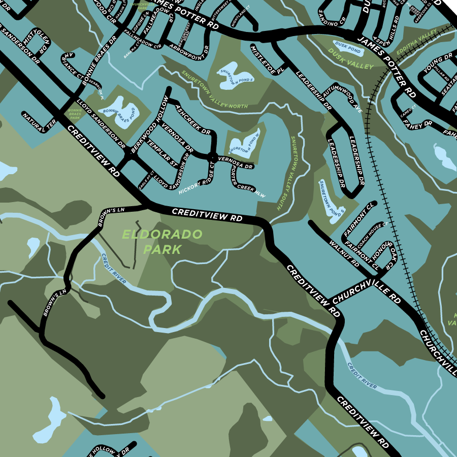 Eldorado Neighbourhood Map Print
