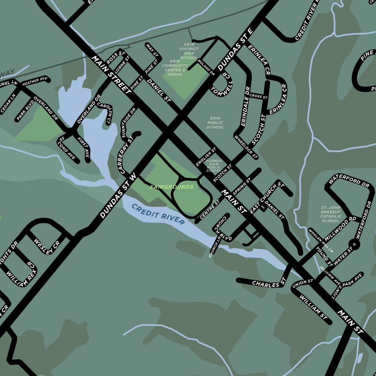 Erin Village Map Print