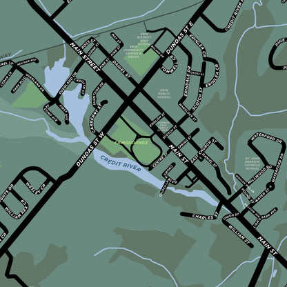 Erin Village Map Print