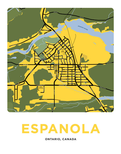 Espanola Map Print
