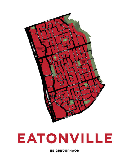 Eatonville Neighbourhood Map Print