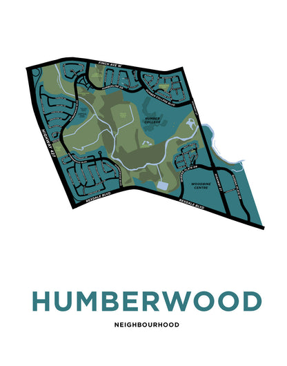 Humberwood Neighbourhood Map Print