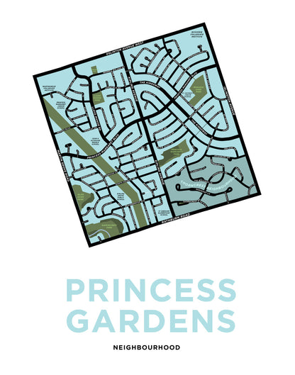 Princess Gardens Neighbourhood Map Print