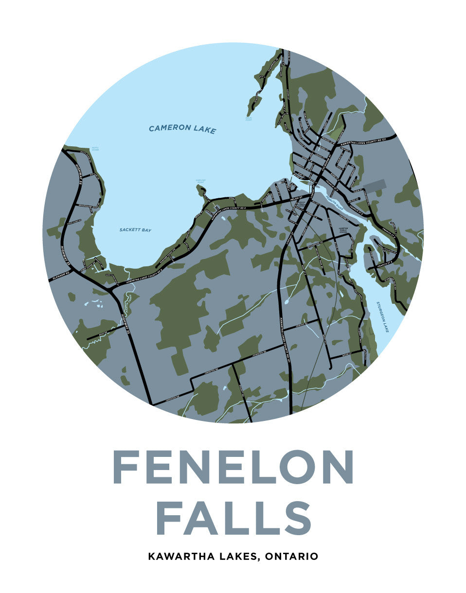 Fenelon Falls Map Print