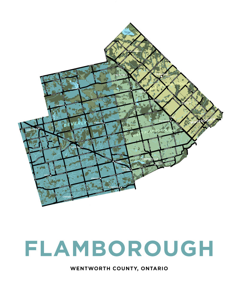 Flamborough Map Print
