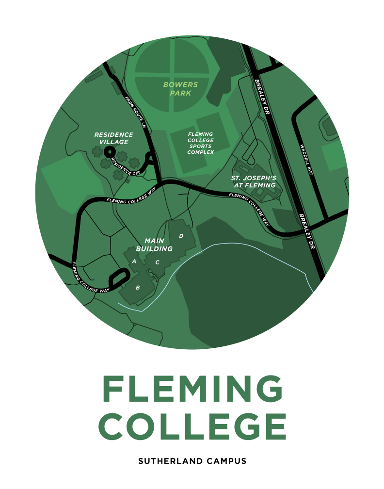 Fleming College - Sutherland Campus Map Print