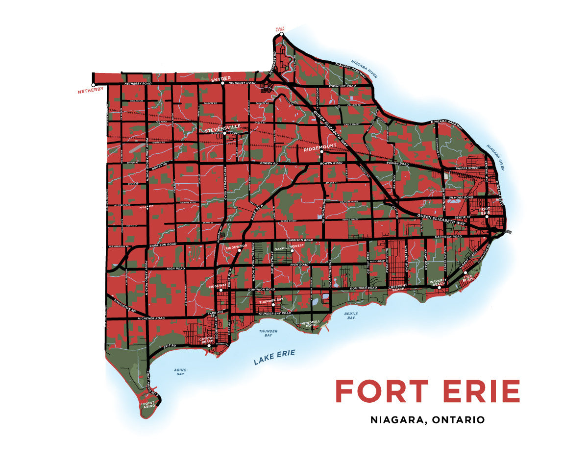 Fort Erie Map Print