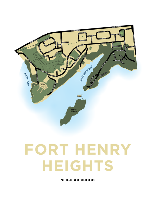 Fort Henry Heights Neighbourhood Map Print