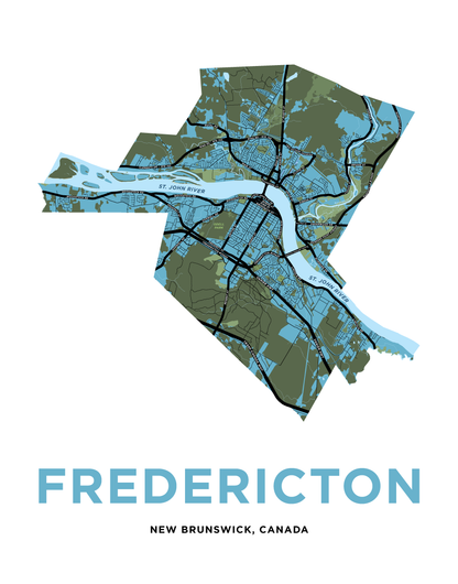Fredericton Map Print