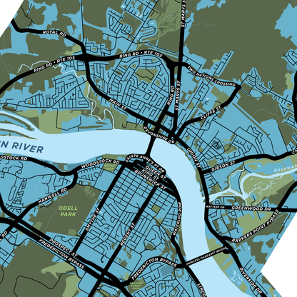 Fredericton Map Print