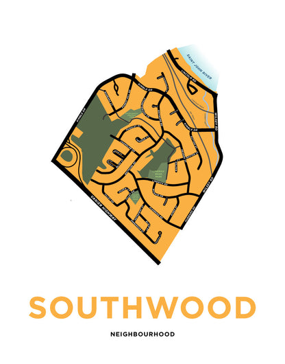 Southwood Neighbourhood Map (Fredricton, NB)
