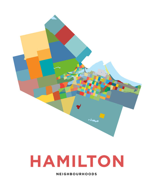 Hamilton Neighbourhoods Map - Simple Version