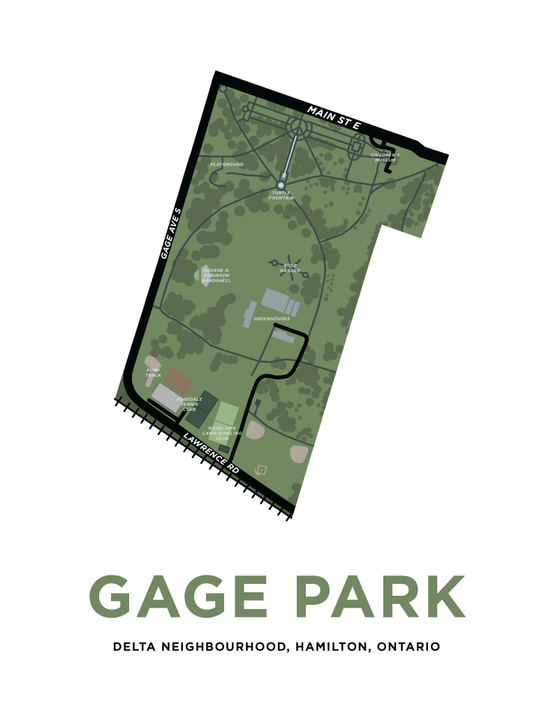 Gage Park Map Print