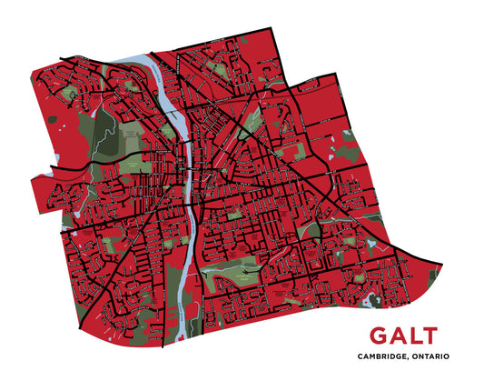 Galt Map Print (Cambridge)
