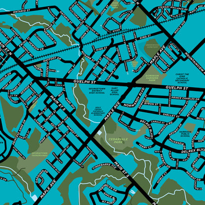 Georgetown Map Print