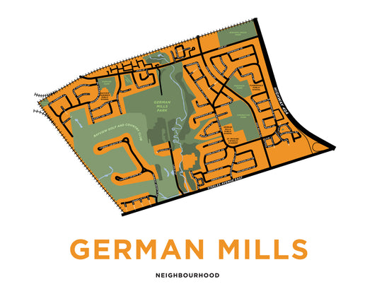 German Mills Neighbourhood Map Print
