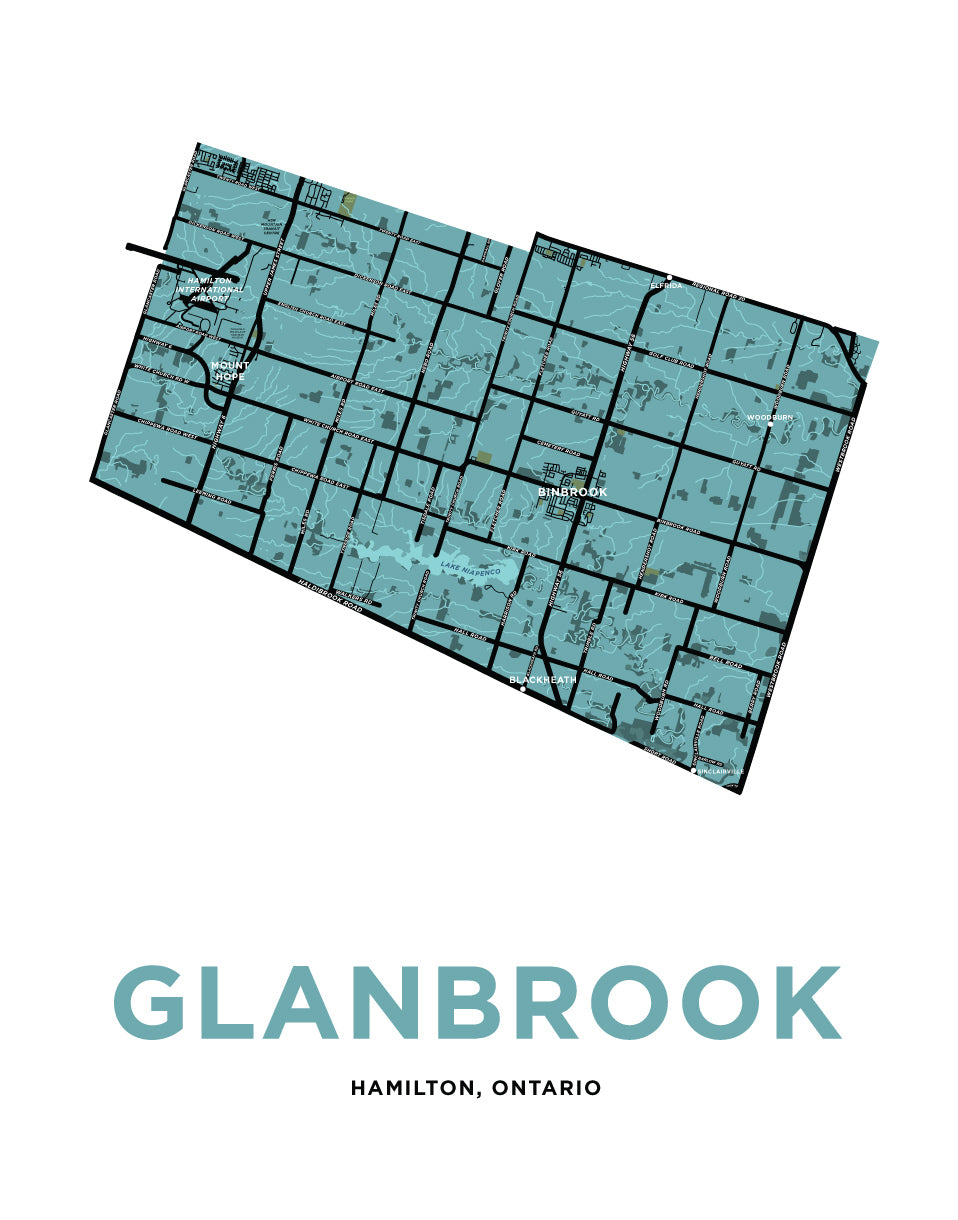 Glanbrook Map Print