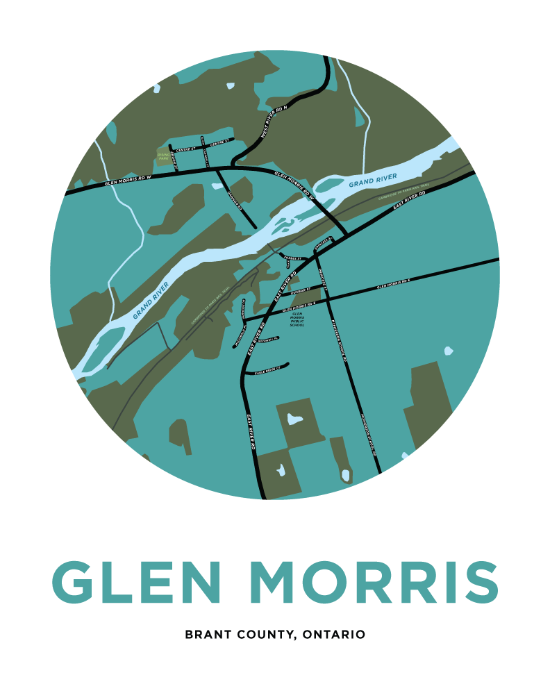 Glen Morris Map Print