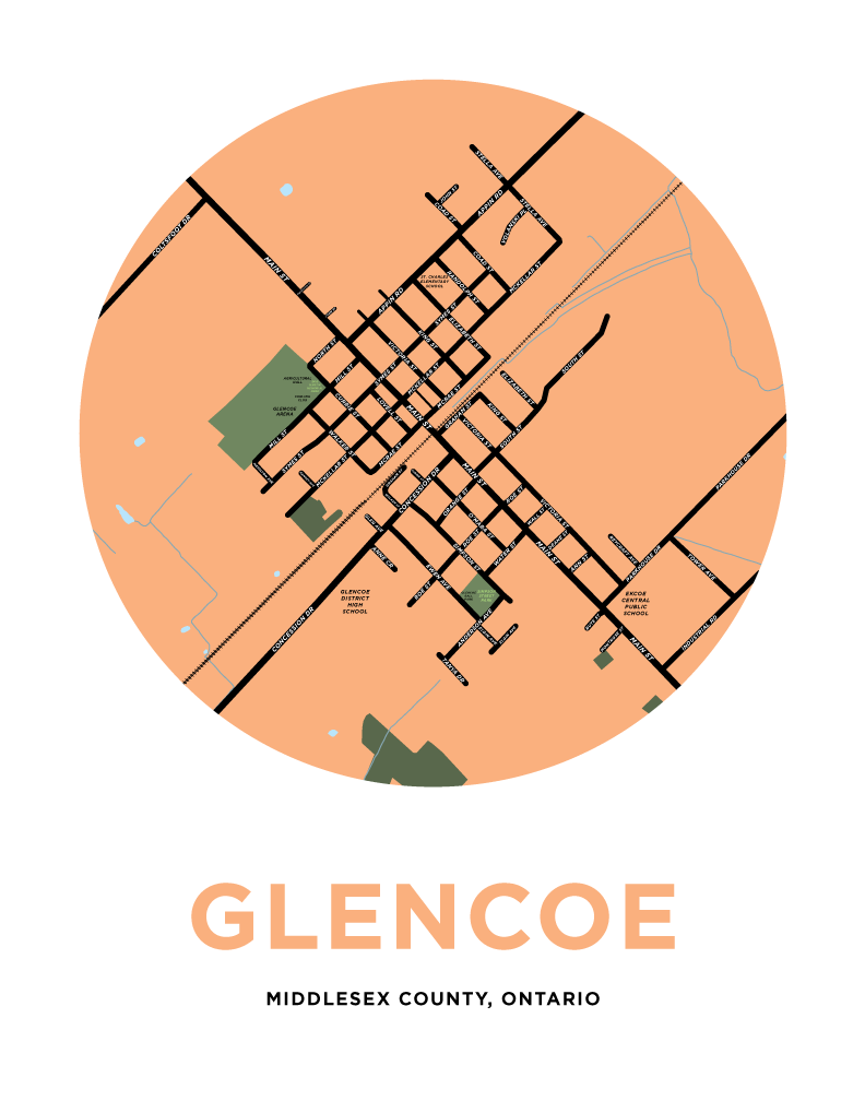 Glencoe Map Print