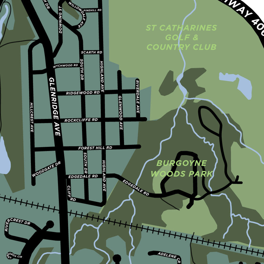 Glenridge Neighbourhood Map Print
