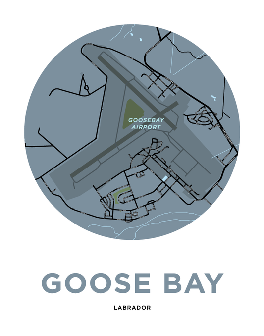 Goose Bay Map Print
