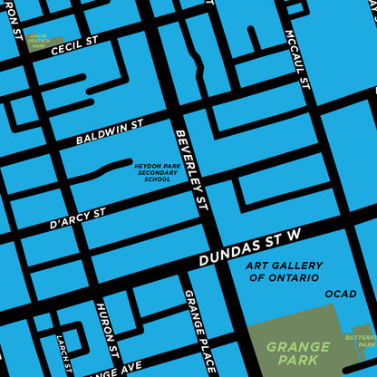 Grange Park Neighbourhood Map Print