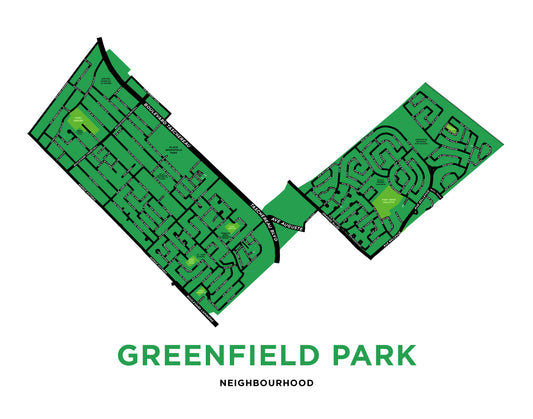 Greenfield Park Neighbourhood Map Print