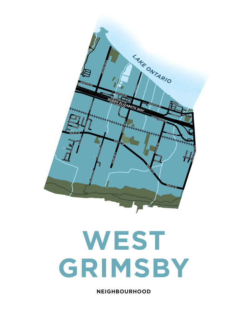 West Grimsby Map Print