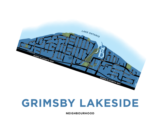 Grimsby Lakeside Map Print