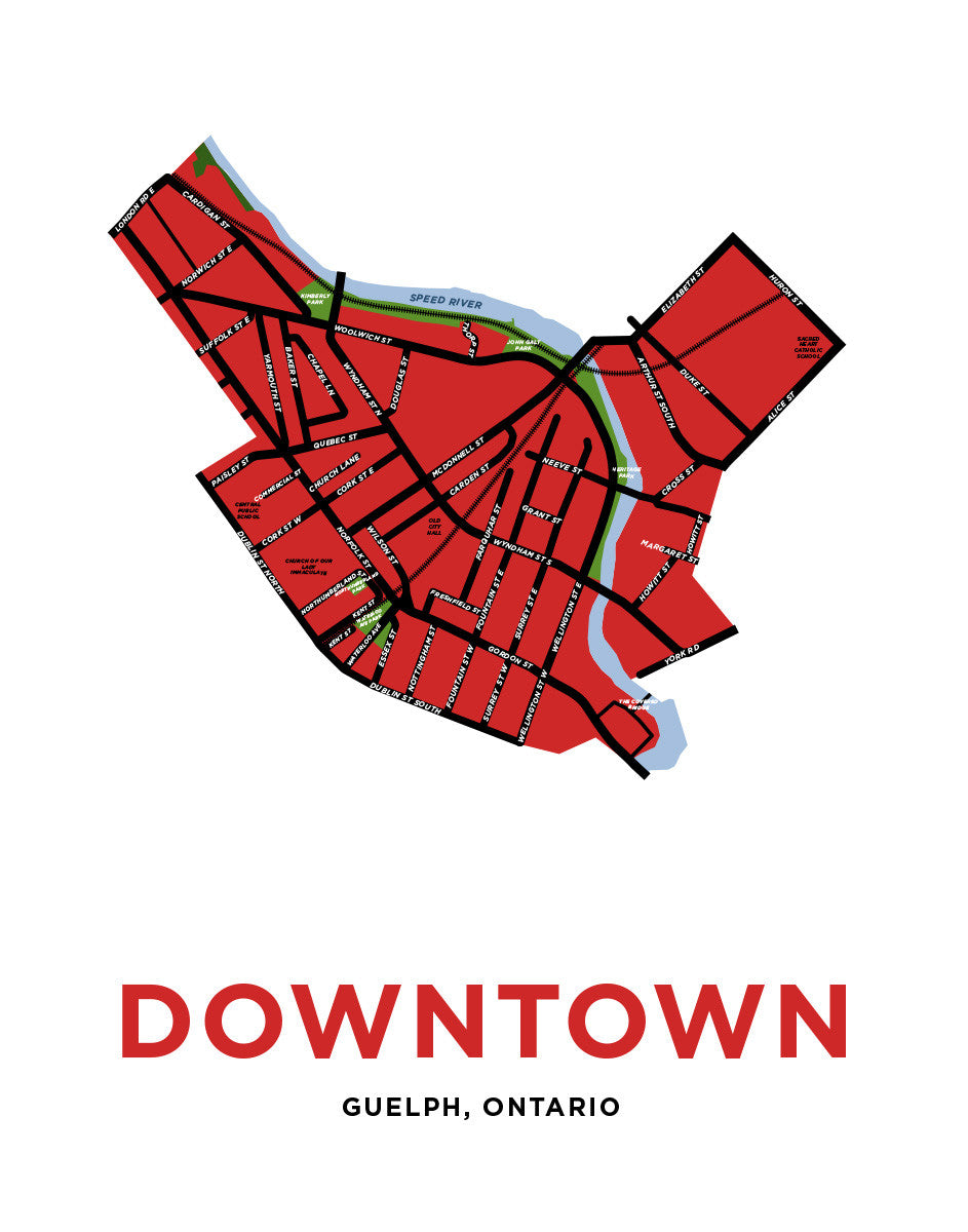 Guelph Map Downtown Guelph Neighbourhood Map – Jelly Brothers