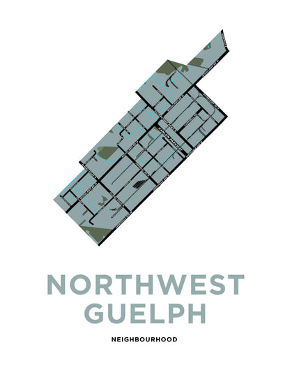 Northwest Guelph Neighbourhood Map Print