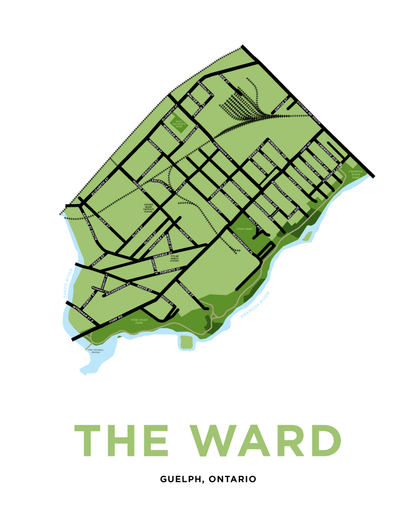 St. Patrick's Ward Neighbourhood Map Print "The Ward"