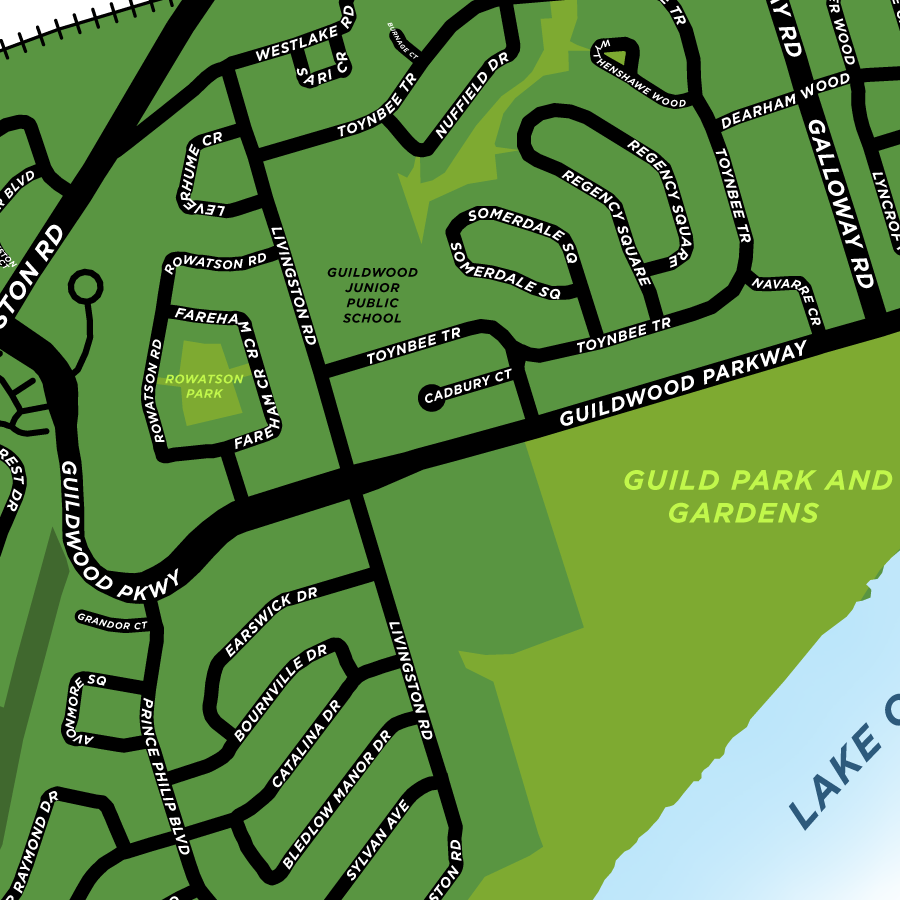 Guildwood Neighbourhood Map Print