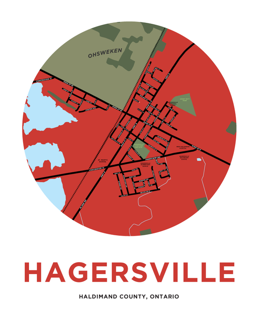 Hagersville Map Print