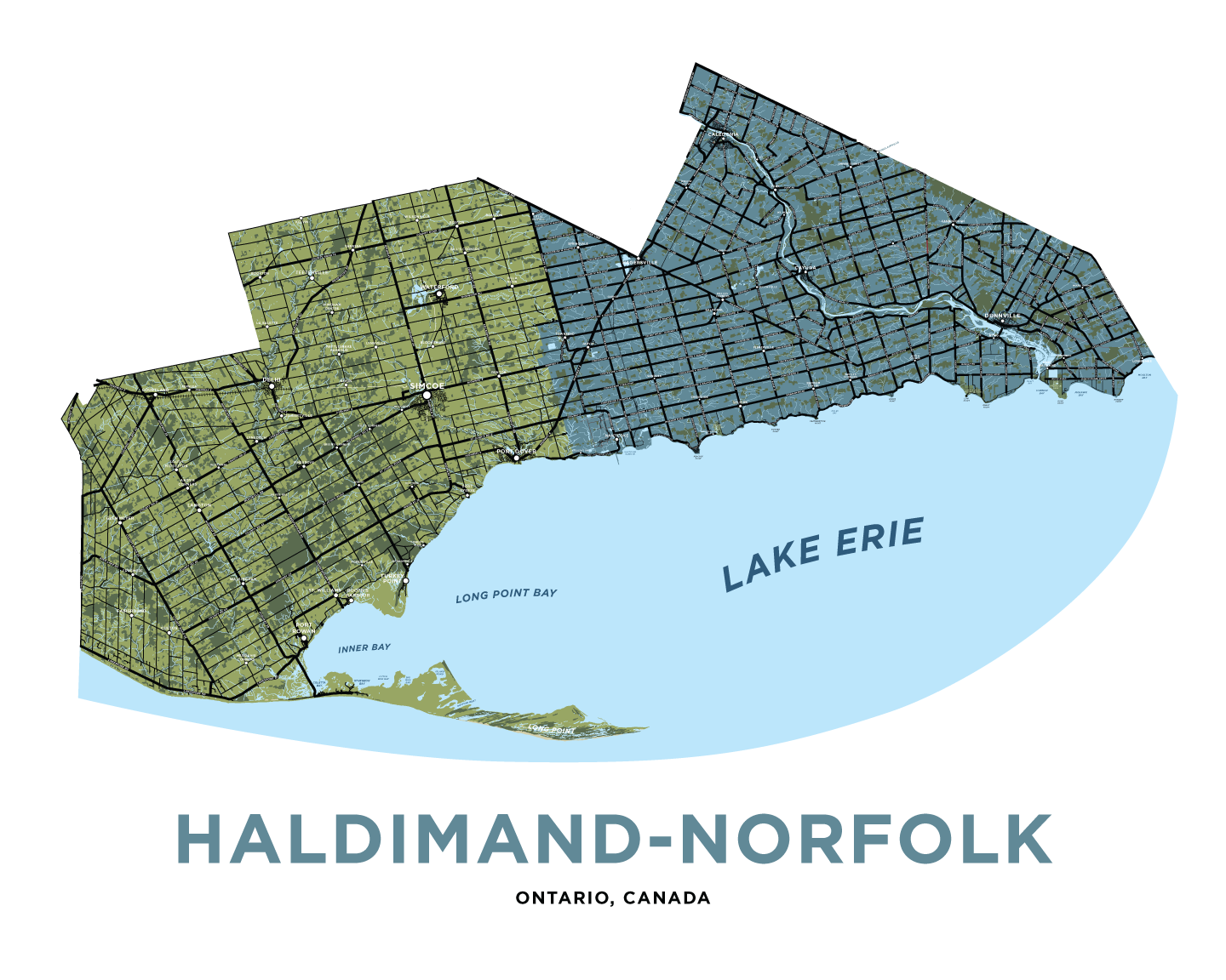 Haldimand-Norfolk Map Print